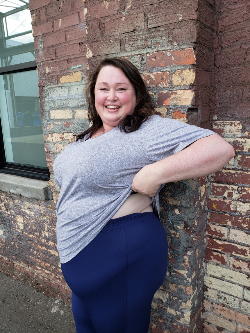 Image of Plus Size Leggings by JunoActive starring Emma Connolly