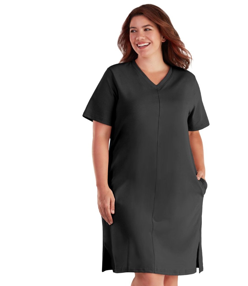 image of plus size black dress by junoactive